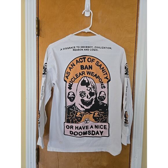 Teenager Brand Graphic Tee Long Sleeve Size Small "Have A Nice Doomsday" - Picture 5 of 6